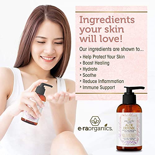 Era Organics After Sun Aloe Vera Gel For Sunburn, Rash, Face, Body, Dry Skin Pure Aloe Vera