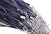 KONMAY Necklace Cord with Clasps for Pendant, 50pcs Black 17'' Layered Multi-strands Voile Organza Ribbon Necklace Cord for Jewelry Making