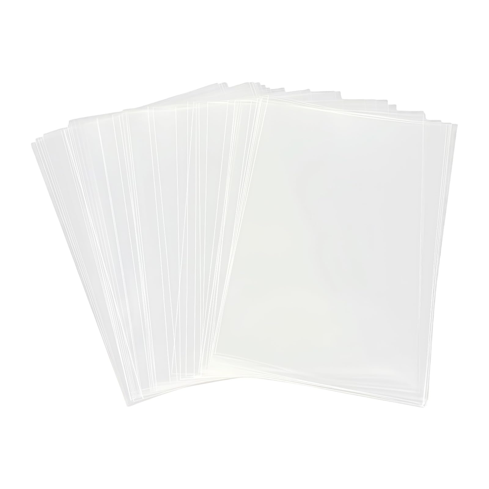 100Pcs 11in x 14in Clear Flat Cello Cellophane Treat Bags Gift Basket Supplies Good for Bakery Bread Cookies Candies Dessert Packing Bags