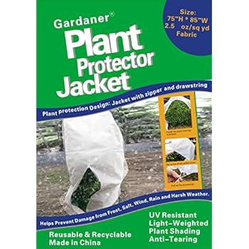 Gardaner Plant Covers Freeze Protection & Plant Frost Blanket - 2.5 oz/yd² 85 X 75 inch for Cold Weather, Reusable Shrub Jacket Covers with Zipper & Drawstring