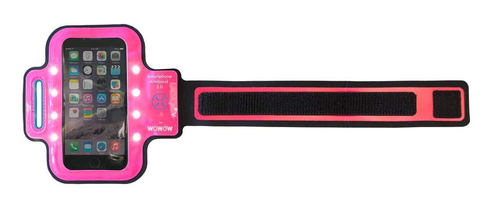 WOWOW Armband 2.0 Reflective Armband with Smartphone Pocket – Pink
