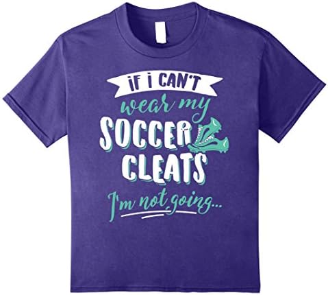 unisex-child Soccer T-Shirt for Women &amp; Girls - My Soccer Cleats! 8 Purple