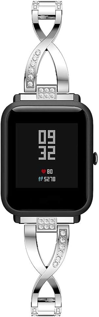 Correa de Reloj de Cristal de Metal para Xiaomi Huami Amazfit ...
