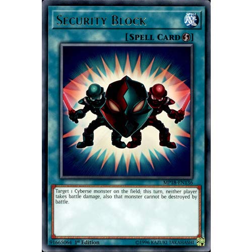 MP18-EN136 1st Ed Security Block Rare Card Mega Pack 2018 Yu-Gi-Oh Single Card