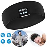 Homder Sleep Headphones Bluetooth Headband Stereo Wirless Bluetooth 5.0 Headset Unisex Sport Sweatband for Working Out, Exercising, Skating, Snowboarding, Hiking