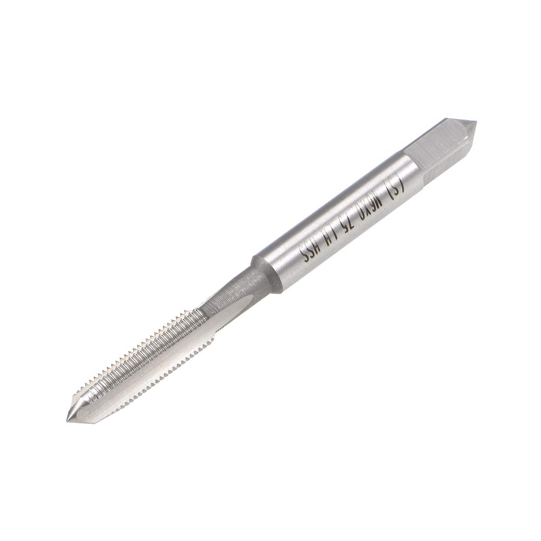 sourcing map Metric Machine Tap Left Hand M6 Thread 0.75 Pitch H2 Accuracy 3 Flutes High Speed Steel Screw Thread Taps Tapping Tool