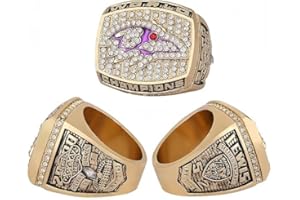 DmiTesoros NATIONAL FOOTBALL CHAMPIONSHIP RING 2000 BAL RAVENS WITH WOOD BOX GIFT FOR CHRISTMAS AND BIRTHDAY