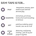 Colored Masking Tape by BAM! Tape, 1” x 60 Yard, 10 Rolls, 600 Total Yards | Arts and Crafts Supplies | Multi-Use Labeling, Education, Home, Office, Classroom