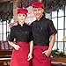 Chef Jackets Waiter Coat Short Sleeves Size L (Label:XXL) Black