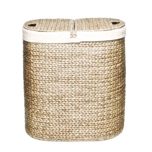 UPC 017641001679, Seville Classics Water Hyacinth Oval Double Hamper, Hand-Woven