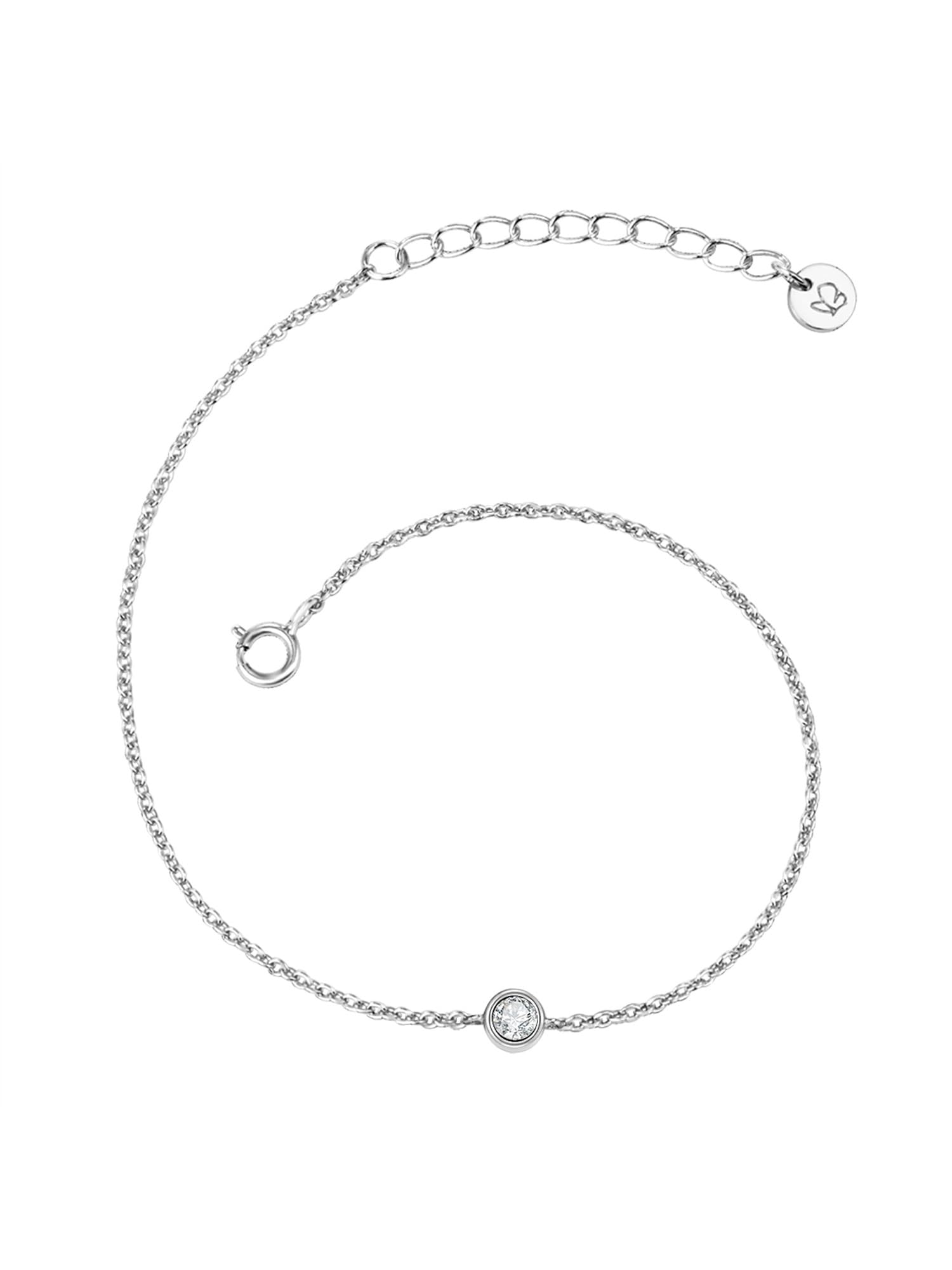 Glanzstücke München Female 925/- Sterling Silver Facetted Topaz Anchor Bracelet