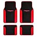 BDK Fresh Carpet Floor Mats, Color Tribal Tattoo Design Vinyl Trim for Car Sedan Truck SUV, Front & Rear Set of 4 Universal Fit
