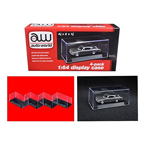 4 Individual Collectible Display Show Cases For 164 Scale Model Cars By Autoworld Awdc005