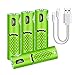 USB Rechargeable AA Batteries, Rechargeable Batteries - Cell 1.2V / 1000mAH - High-Capacity Batteries Long-Lasting Power Recyclable Recharge Battery-（4 Count）