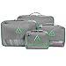 4 Set Packing Cubes,Travel Luggage Packing Organizers with Laundry Bag (Gray)