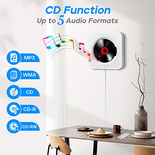 Wall CD Player,Upgraded(KC809),ROADOM CD Players for Home,Bluetooth