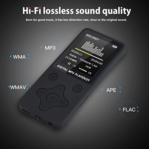 Portable Ultra Slim MP3 MP4 Hifi Lossless Music Large Screen Player,With FM Radio Recorder E-book (Black) - Thumbnail 2