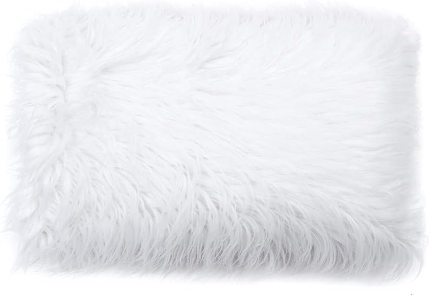 30cm x50cm White Cushion Cover Throw Pillow Cases Plush Furry Soft Velvet Lumbar Pillow Home Decor Cojines Solid Nordic Vintage Housse Coussin