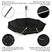 Auto Open Close Umbrella, MCIRCO Travel Umbrella Wind proof Compact Automatic Umbrella Unbreakable Lightweight Foldable Black Rain Umbrella with Slip Proof Handle and Reflective Stripe