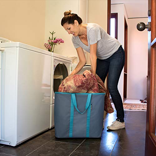 CleverMade Collapsible Laundry Basket, Large Foldable Clothes Hamper Bag, SnapBasket