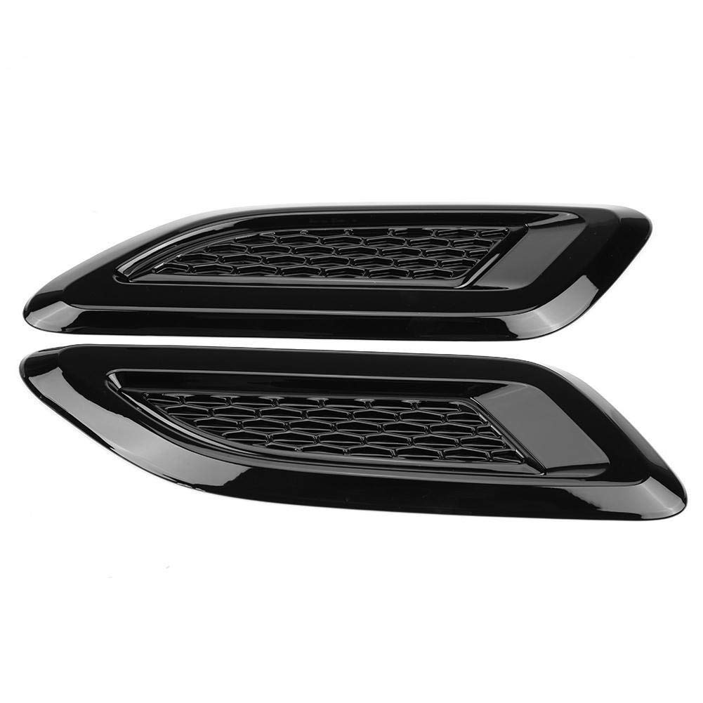 Broco Exterior Hood Air Vent Outlet Wing Trim for Land Rover Range Rover Evoque 2012-2018 Black