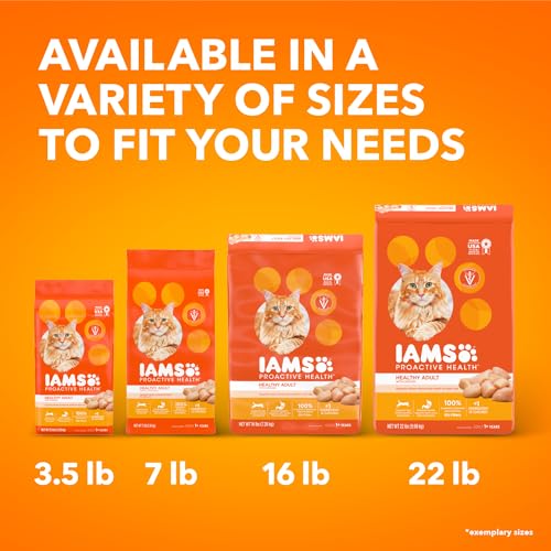 IAMS PROACTIVE HEALTH ADULT HEALTHY DRY CAT FOOD WITH CHICKEN, 7 LB. BAG