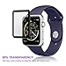 Celltronics iWatch 42mm Tempered Glass Screen Protector, [3D Full Coverage] [Anti-Scratch] [High Definition] for Apple Watch 42mm Series 3/2/1 (Black)