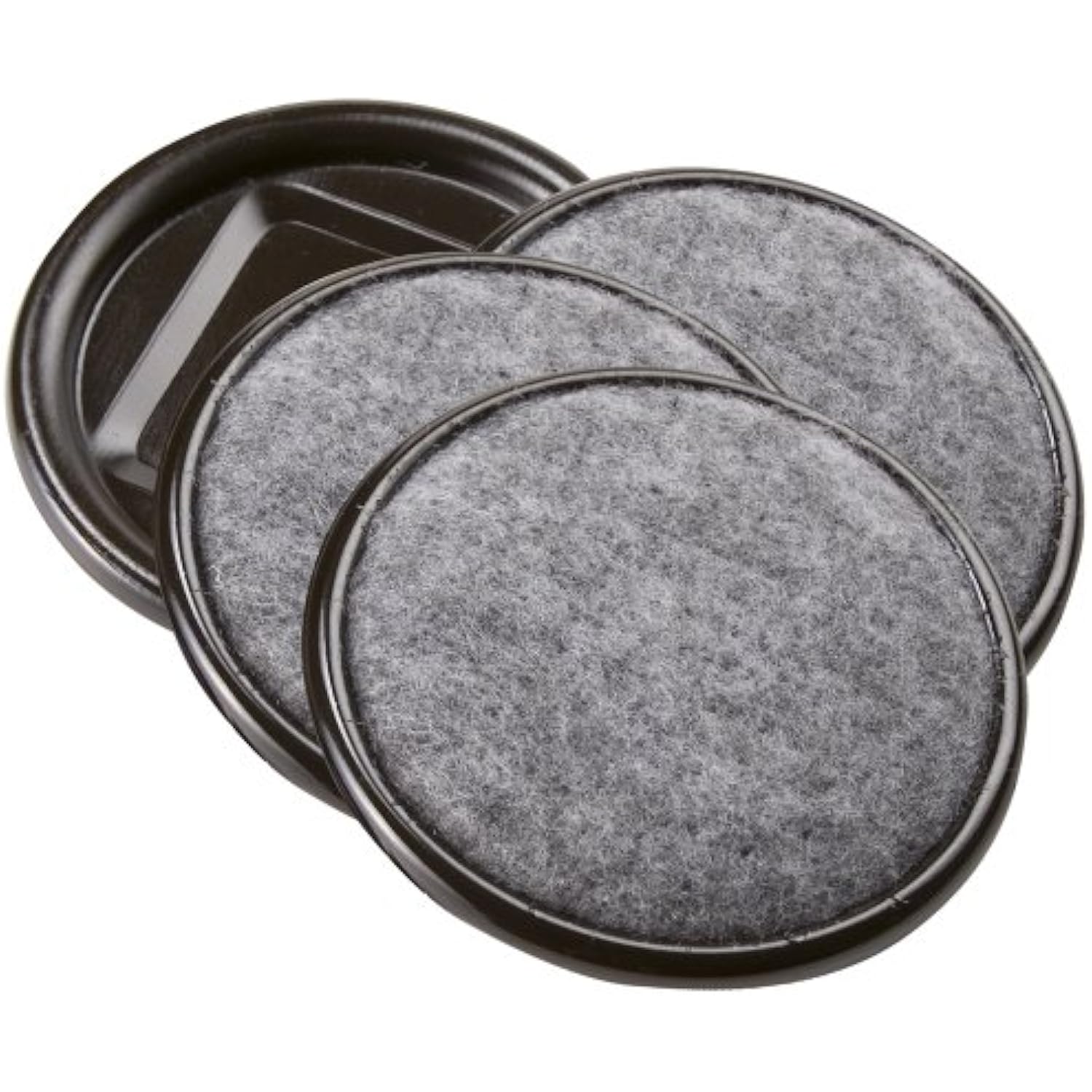 SoftTouch 4291295N 21/2 Inch Carpet Bottom Furniture Caster Cups Round