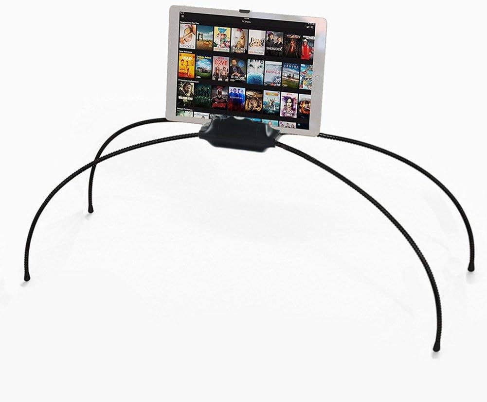 Tablet Holder for Bed,Newest Adjustable Stand for Tablet and Cell Phone,Universal Gooseneck Legs Smartphone iPad Holder Stand for Bed,Sofa,Table or Any Smooth Surface and Uneven Surfaces (Black)