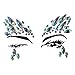 Fanme Face Gem Stickers Eyes Rhinestone Jewels Tattoo Mermaid Glitter Bindi Acrylic Crystal Body Jewelry Temporary Tattoo Fancy Makeup for Music Rave Festival Party Carnival 6 Pack (Pattern 1)