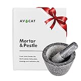 Avocat Granite Mortar And Pestle - Crush, Grind, Mix, and Powder