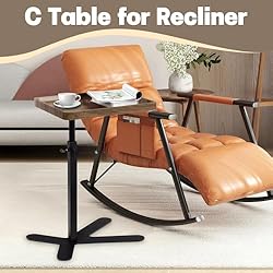 Aoligrace Walnut Side Table Adjustable