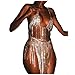 MineSign Sexy Jewelry Set Womens Rhinestone Body Chain Bra Belly Dress Chains for African Swimsuits