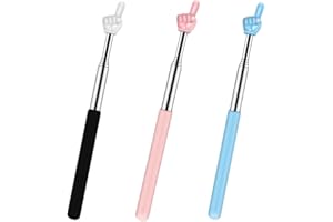DOLANFYE 3PCS Children Finger Reading Stick Point Reading Pen Kindergarten Student Teacher Teaching Reading Picture Book Finger Shape Mini Pointer Stick (C-Telescoping)