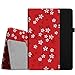 Fintie Folio Case for iPad 2 3 4 (Old Model) - Slim Fit Smart Stand Protective Cover Auto Sleep/Wake for iPad 2, iPad 3rd gen & iPad 4th Generation with Retina Display, Floral Red