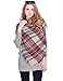 Big Square Plaid Blanket Scarf for Women Fashion Tartan Winter Checkered Scarf