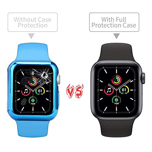 LOBKIN 8 Pack Apple Watch Cases Series 2 Series 3 case with Built-in HD Clear Ultra-Thin TPU Screen Protector Cover Compatible for Apple Watch Series Smartwatch Cases [ Women ] (38MM)