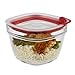Rubbermaid Easy Find Lids Glass Food Storage Container, 5.5 Cup, Racer Red