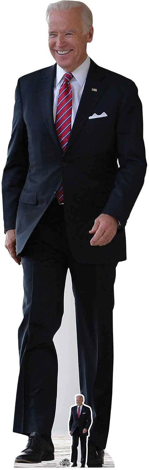 Joe Biden Lifesize Cardboard Cutout with Free Mini Standee Perfect for Fans Friends, Parties & Family, Multi Colour, Regular