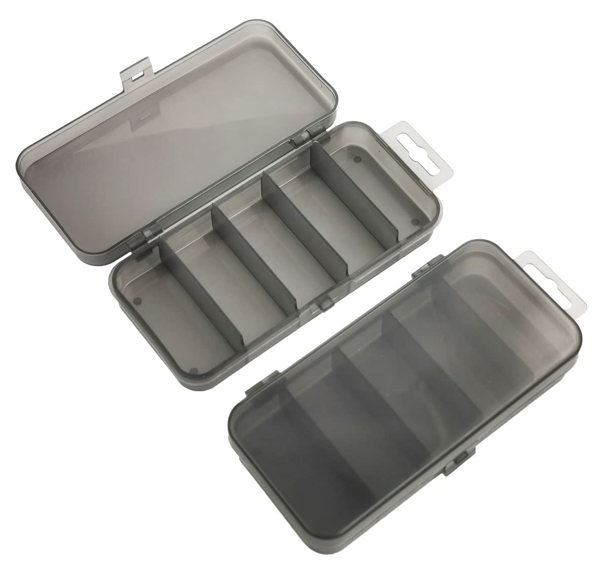 Fishing Tackle Box Lure Storage: 2 Packs Small Portable Case - Fishing Accessories Containers For Organizer Swivels Jigs Hooks Sinker (Grey)