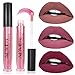Matte lipstick set, 5 Color Non-Stick Cup Liquid Lipstick Waterproof Long Lasting Lip gloss Set (5 lipstick)