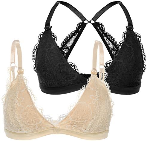 Lillian Lace Nursing Bralette Bra Adjustable Racerback