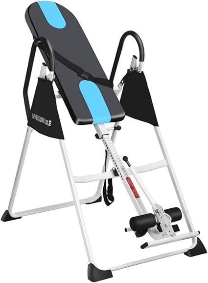 Gravity Fitness Mesa de inversión Mesa Plegable Plegable Negro ...