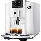 Jura E6 Piano White 15559 | 15559 E6 Automatic Espresso Machine, Even More Aroma for Even More Enjoyment, Cappuccino Made to Perfection