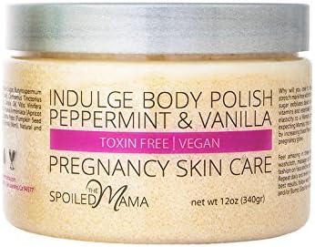 Indulge | Peppermint Body Polish for Stretch Mark Prevention ~ Safe for Pregnancy - 12 oz. by The Spoiled Mama