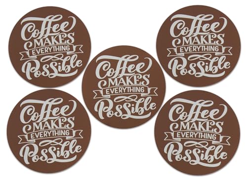 Novel Merk Coffee Word Art Vinyl Stickers
