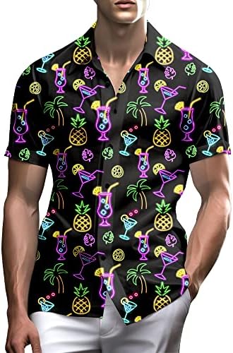 fluorescent dress shirts Amazon.com: Glow in Dark Splatter Neon Men's Button Down Shirts Dress Shirts Long Sleeve V-Neck Work Office Blouses Tops : Clothing, Shoes & Jewelry