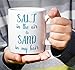 Retreez Funny Mug - Salt in the Air & Sand in My Hair Beach Lovers 11 Oz Ceramic Coffee Mugs - Funny, Sarcasm, Motivational, Inspirational birthday gifts for friends, coworkers, siblings, dad or mom