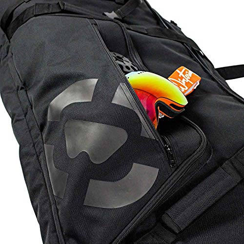 Winterial Rolling Double Ski Bag Travel Bag with 5 Storage Compartments