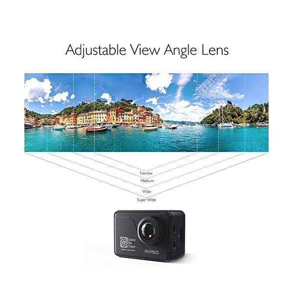 AKASO Action Cam 4K/60FPS 20MP WiFi Actioncam Ultra HD 39M Unterwasserkamera Touchscreen EIS Einstellbar Blickwinkel mit… – Bild 6